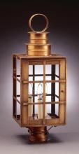 Northeast Lantern 5153-AB-CIM-CSG - Can Top H-Bars Post Antique Brass Medium Base Socket With Chimney Clear Seedy Glass