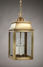 Northeast Lantern 5632-VG-LT3-CSG - Pagoda Hanging Verdi Gris 3 Candelabra Sockets Clear Seedy Glass