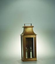 Northeast Lantern 5651-AB-CIM-FST - Pagoda Wall Antique Brass Medium Base Socket With Chimney Frosted Glass