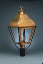 Northeast Lantern 7653-AB-CIM-CSG - Curved Top Post Antique Brass Medium Base Socket With Chimney Clear Seedy Glass