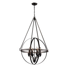 ELK Home 10393/6 - Hemispheres 6 Light Pendant In Oil Rubbed Bronze