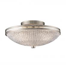 ELK Home 31007/3 - New York 3-Light Semi Flush in Renaissance Silver with Crystal