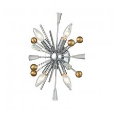 ELK Home 33250/4 - Williston 4-Light Wall Lamp in Polished Chrome with Satin Brass Balls