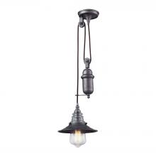 ELK Home 66833-1 - Insulator Glass 1-Light Mini Pendant in Weathered Zinc