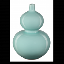 Currey 1200-0669 - Celadon Double Gourd Green Vas