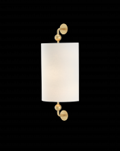 Currey 5900-0031 - Tavey Gold Wall Sconce, White