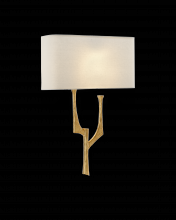 Currey 5000-0183 - Bodnant Gold Wall Sconce, Whit