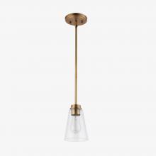 Affinity KMP1-AB-CNC - Karen 1 light mini pendant, brass, cone clear