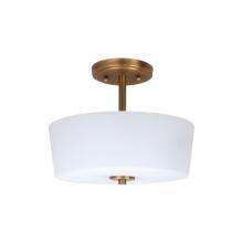 Affinity KSF1-AB-OP - Karen 2 light semi flush, brass, opal