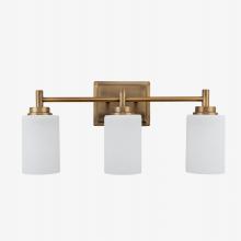 Affinity KV3-AB-CYF - Karen 3 light vanity, brass, cylinder frosted