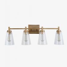 Affinity KV4-AB-CNC - Karen 4 light vanity, brass, cone clear