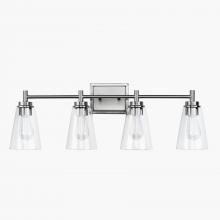 Affinity KV4-NI-CNC - Karen 4 light vanity, nickel, cone clear